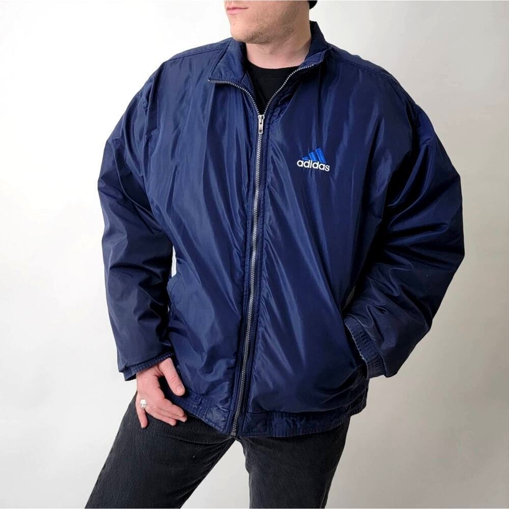 Vintage Y2k adidas Quilted Puffer Jacket Parka - XL - Picture 2 of 10
